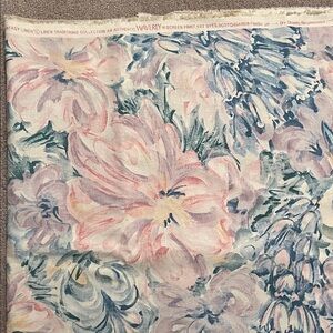 Vintage Waverly “Garden Fantasy Linen “ Fabric  3 1/4 yards, 54” wide